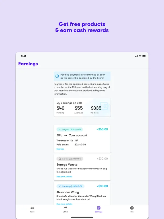 صور Billo Creator - Sell Content iPad 